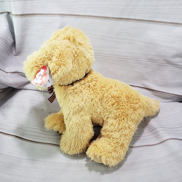 🌞SOLD🌞TY Classic Goldwyn Golden Retriever Plush Stuffed Toy 10" 2017 Plaid Bow - Picture 5 of 11